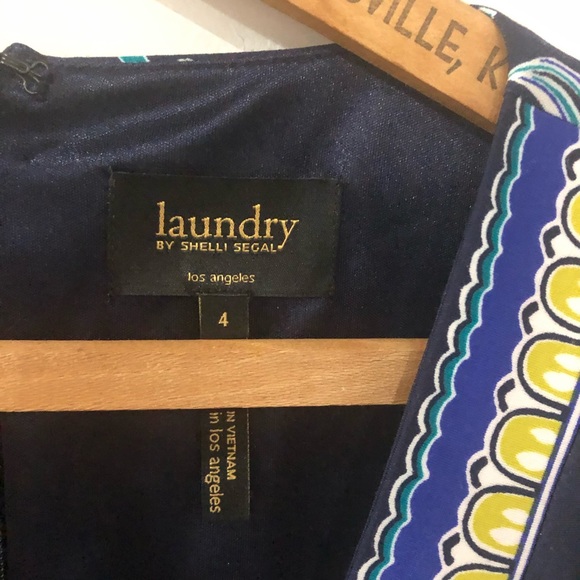 Laundry by Shelli Segal Blue Shift Dress 4 - Picture 2 of 6